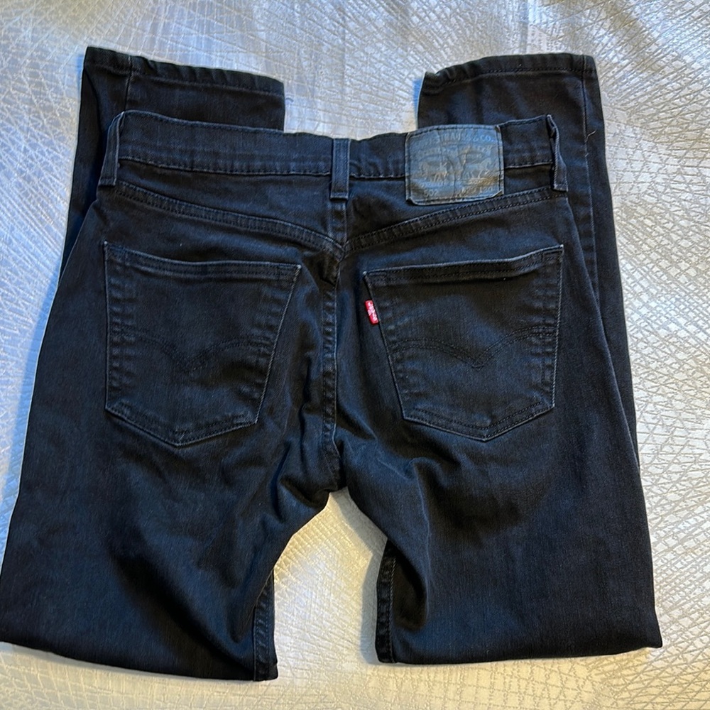 Levi's Black Straight Jeans with Deep Color